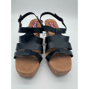 Pop Monarch Memory Foam NWOT Women’s Black Wedge Sandals